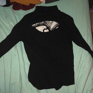 Black long sleeve turtle neck